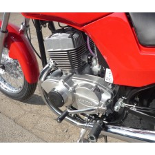 (SKLADOVÉ MOTO) - JAWA 350 - 640 - STYLE ČERVENÁ RENO - S ELEKTRICKÝM STARTÉREM S DOKLADY - ****POSLEDNÍ DVOUTAKTNÍ KUS****
